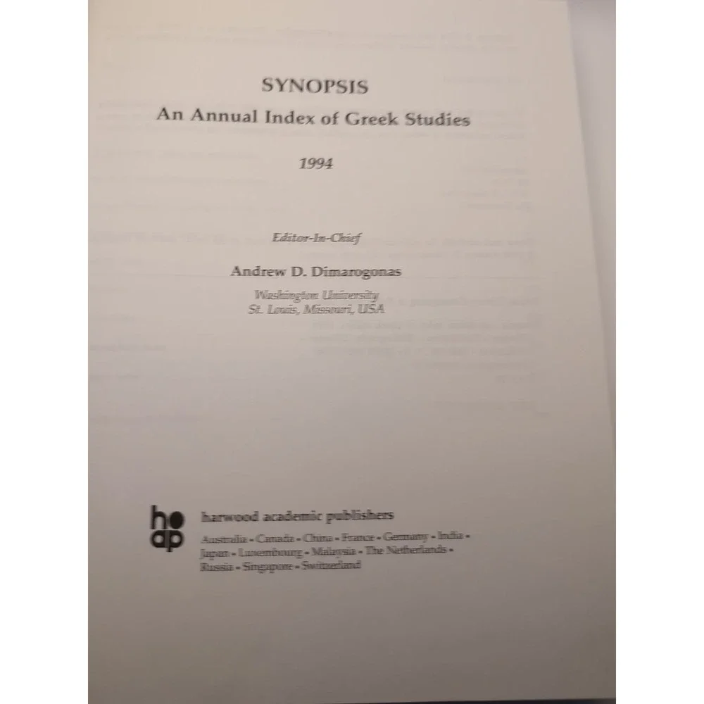 Synopsis by Andrew D.‎ Dimarogonas (1999, Hardcover)